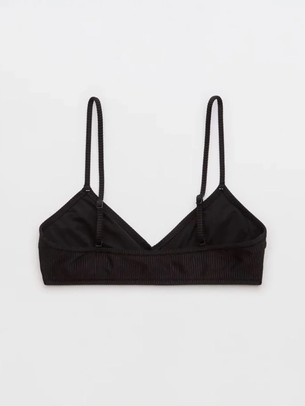 Aerie Shine Rib Twist Scoop Bikini Top NWT M